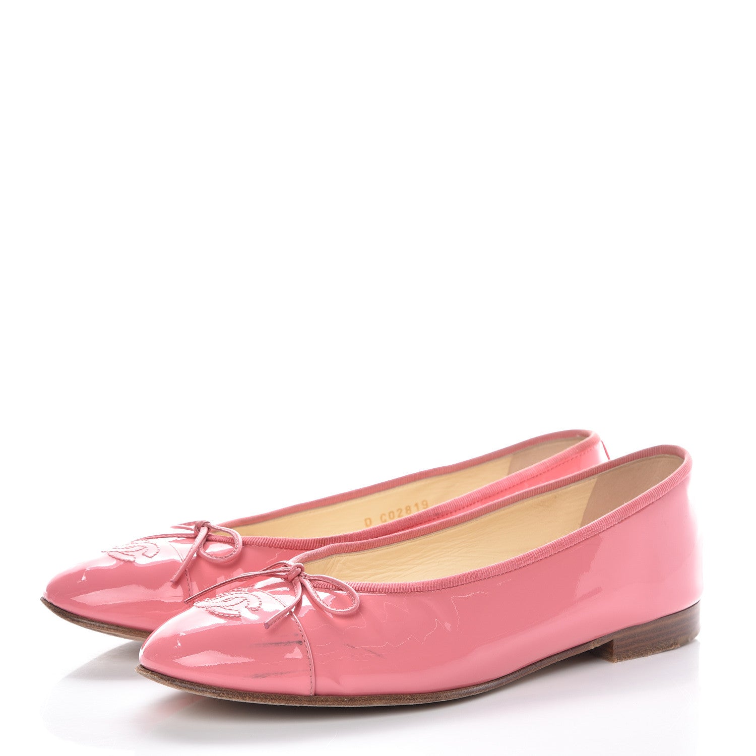 Chanel Patent CC Cap Toe Ballerina Flats 39.5 Light Pink 3 of 20
