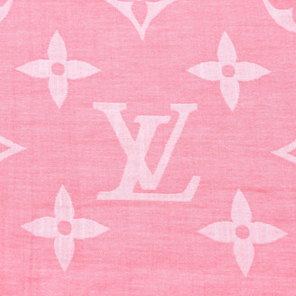 Louis Vuitton Cotton Monogram Shawl Pink 2 of 3