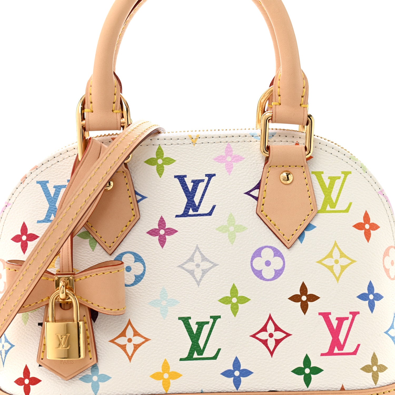 Louis Vuitton LV x TM Monogram Multicolor Alma BB White 7 of 9