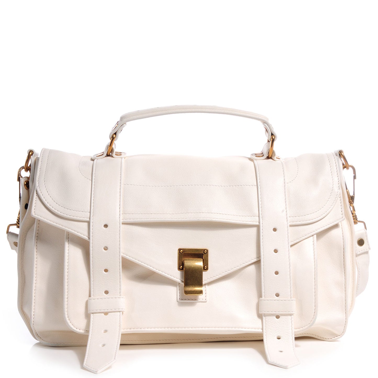 Lambskin PS1 Medium Satchel White