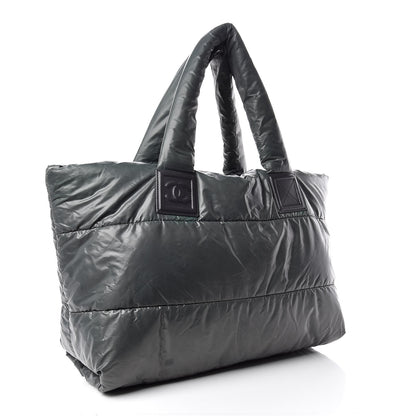 Chanel Nylon Quilted Medium Coco Cocoon Reversible Tote Grey 4 of 15