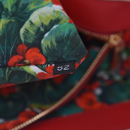 Dolce & Gabbana Canvas Court Printed Floral Extra Large Sicily Satchel Red Multicolor 7 of 11