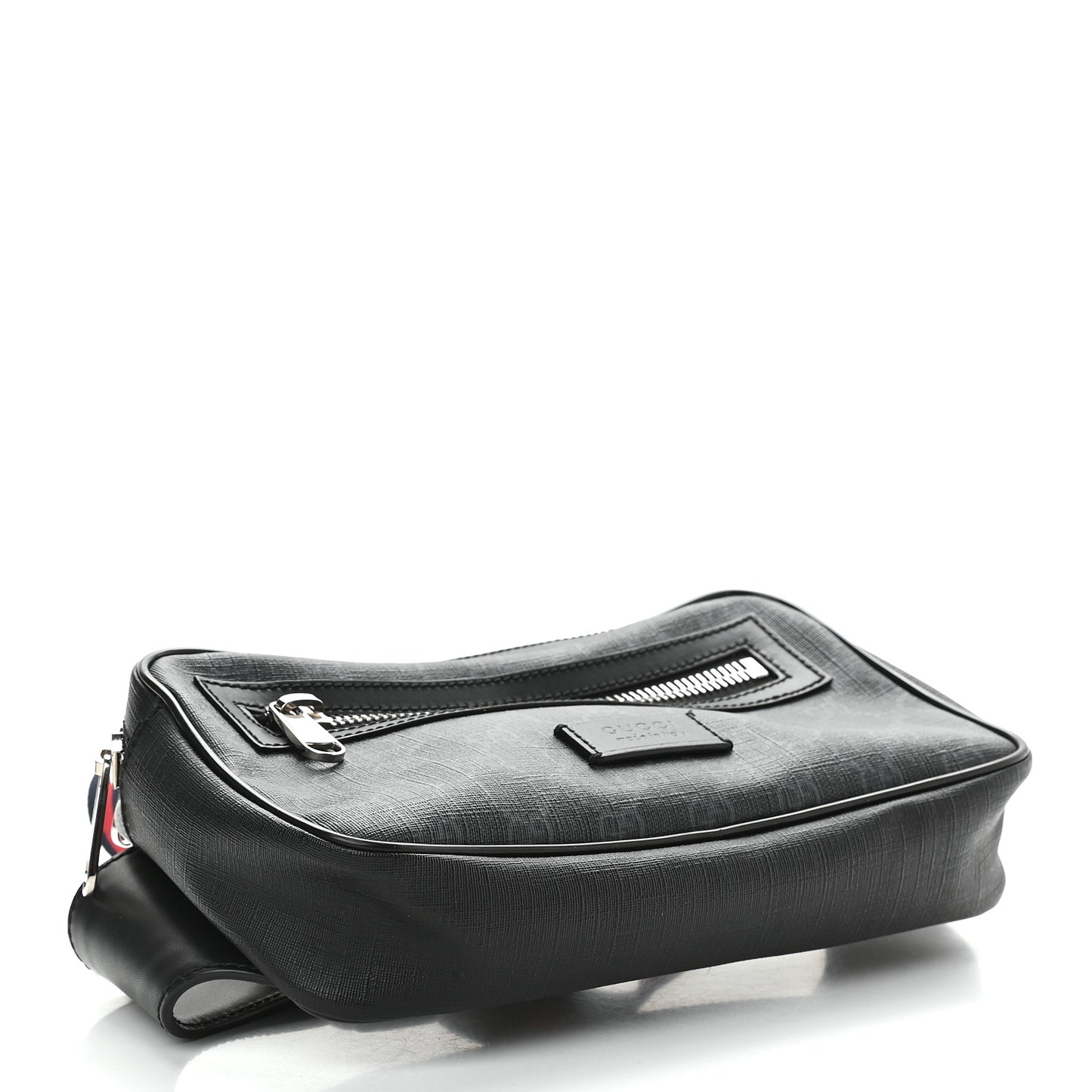Soft GG Supreme Monogram Web Belt Bag Black Grey