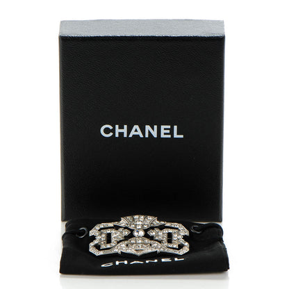 Chanel Crystal CC Brooch Silver 5 of 5