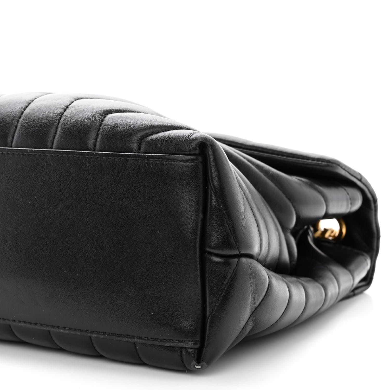 Saint Laurent Calfskin Y Quilted Monogram Medium Loulou Chain Satchel Black 11 of 12