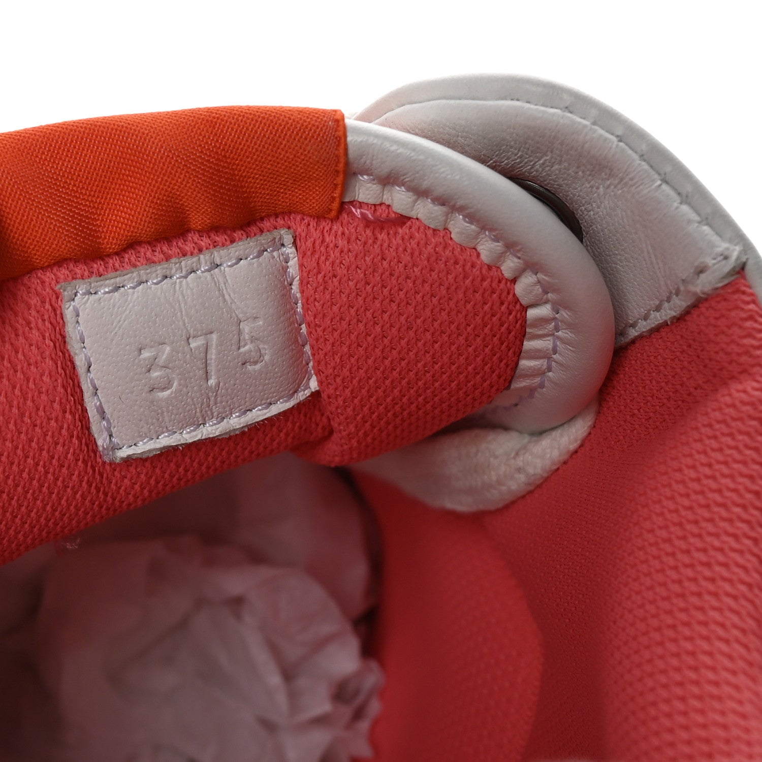 Hermes Mesh Calfskin Womens Giga Sneakers 37.5 Rose Du Desert White 9 of 10