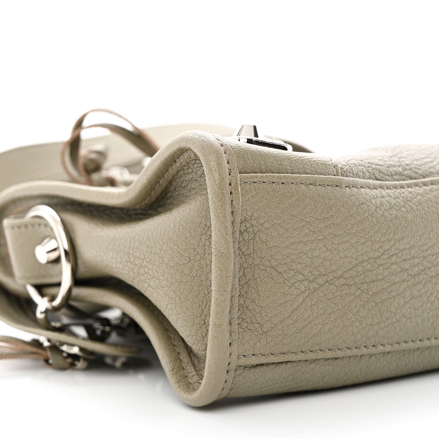 Balenciaga Chevre Silver Metallic Edge Hardware Mini City Gris Taupe 9 of 12