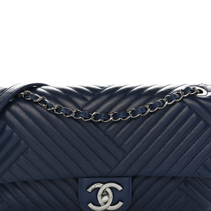 Chanel Lambskin Quilted Medium CC Crossing Flap Blue 8 of 11