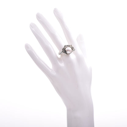 John Hardy Sterling Silver Ruby Black Sapphire Pearl Legends Naga Small Dragon Ring 54.5 7 2 of 5