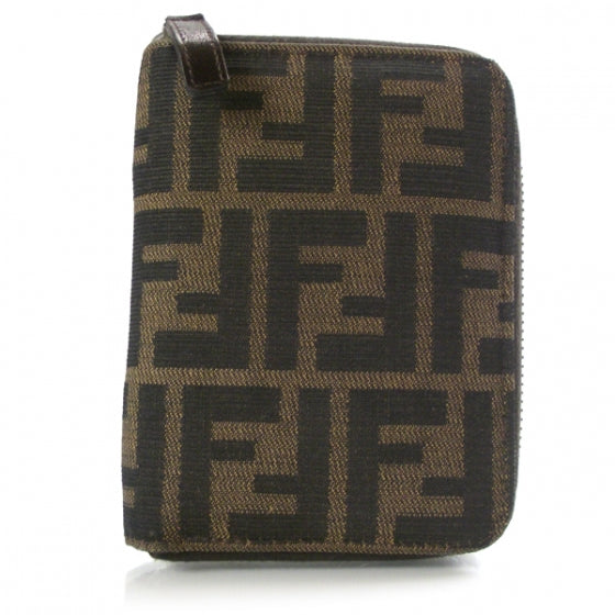 Zucca Compact Zip Around Wallet Tobacco