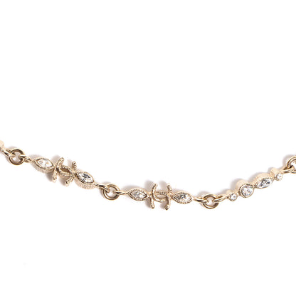 Chanel Crystal CC Necklace Gold 3 of 6