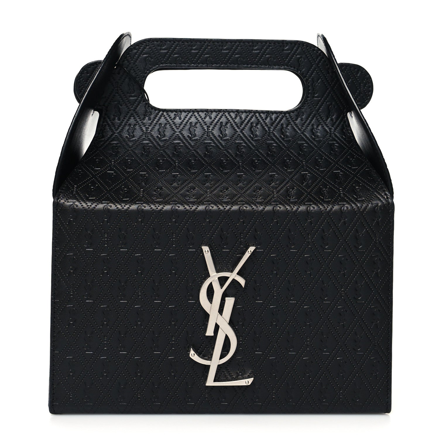 Saint Laurent Calfskin Monogram Take Away Box Black 1 of 11