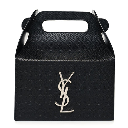 Saint Laurent Calfskin Monogram Take Away Box Black 1 of 11