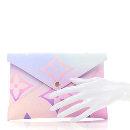 Louis Vuitton Monogram Giant Spring In The City Kirigami Pochette Set Sunrise Pastel Sunset Kaki 2 of 9