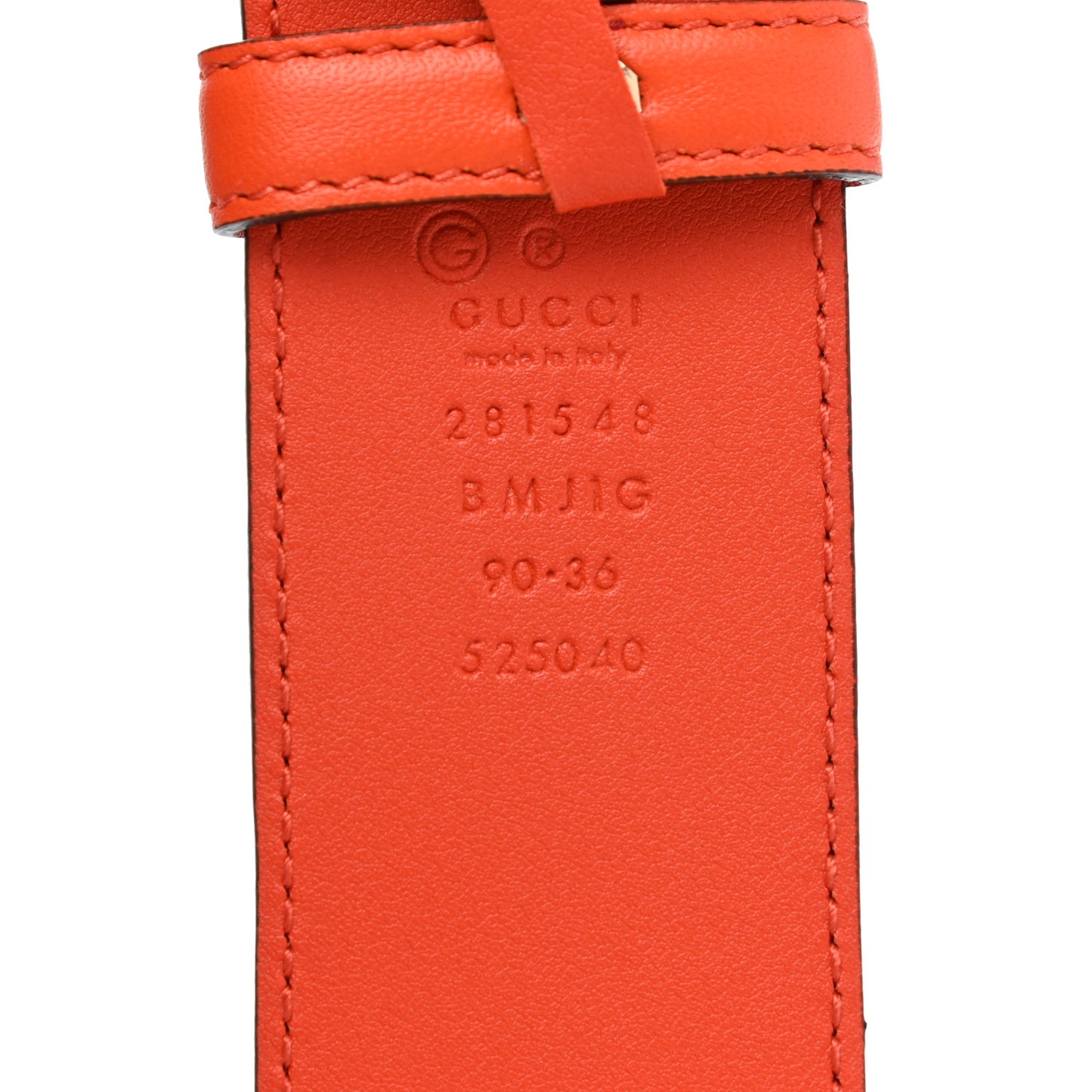 Soft Microguccissima 40mm Belt 90 36 Sun Orange