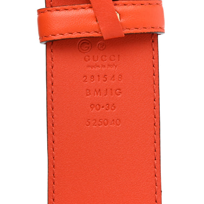 Gucci Soft Microguccissima 40mm Belt 90 36 Sun Orange 5 of 5