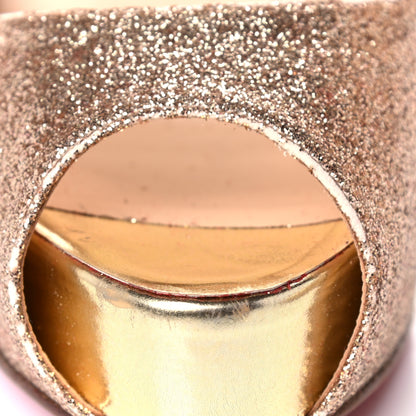 Christian Louboutin Glitter Vendome 120 Pumps 37 Gold 17 of 24