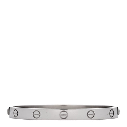 Cartier 18K White Gold LOVE Bracelet 17 2 of 9