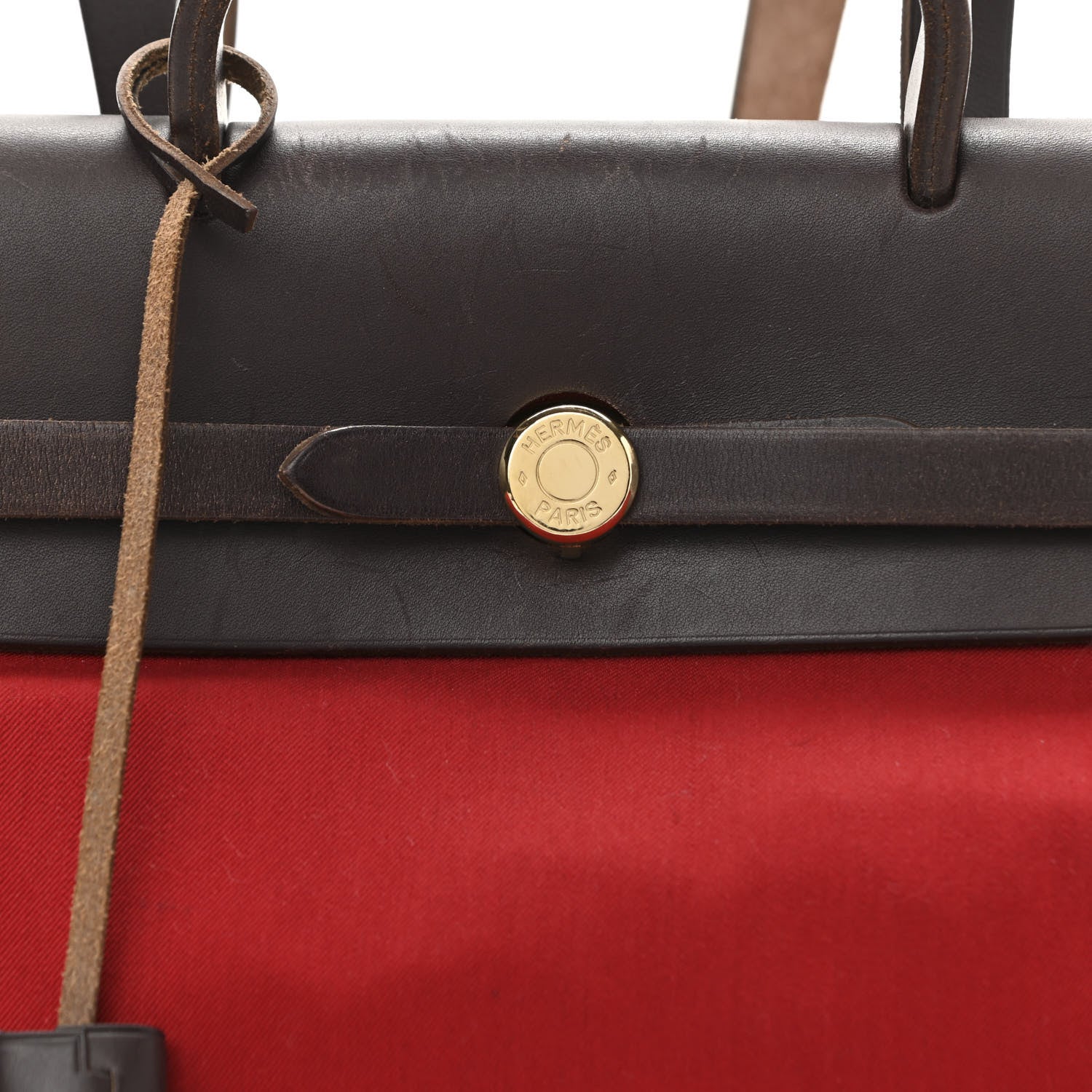 Hermes Toile Vache Calfskin Herbag 30 PM Backpack 9 of 15