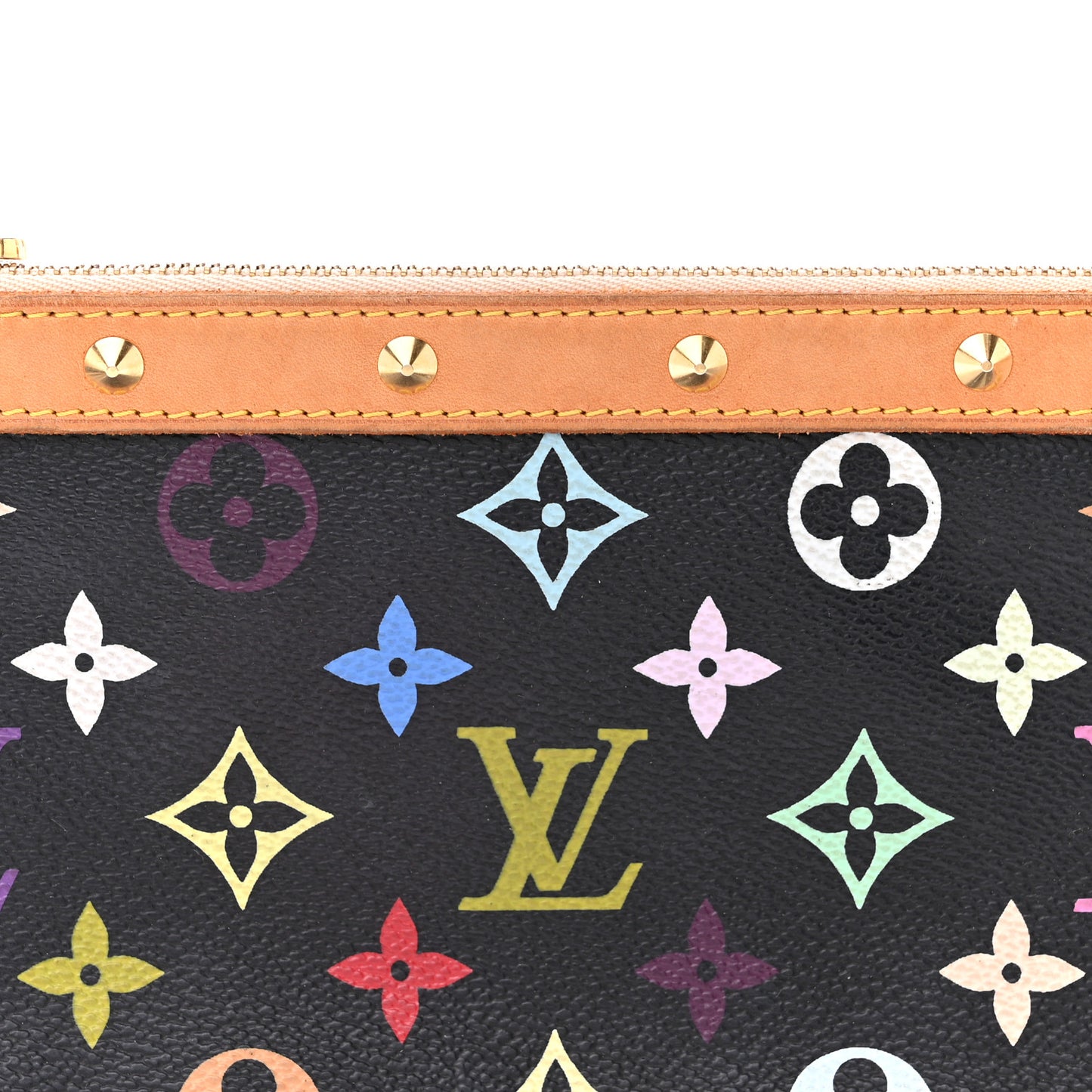 LOUIS VUITTON Monogram Multicolor Pochette Accessories Black