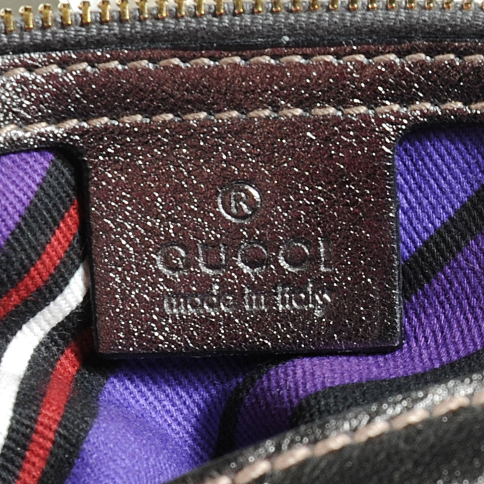 Gucci Guccissima Britt Tassel Shoulder Bag Gunmetal 6 of 7