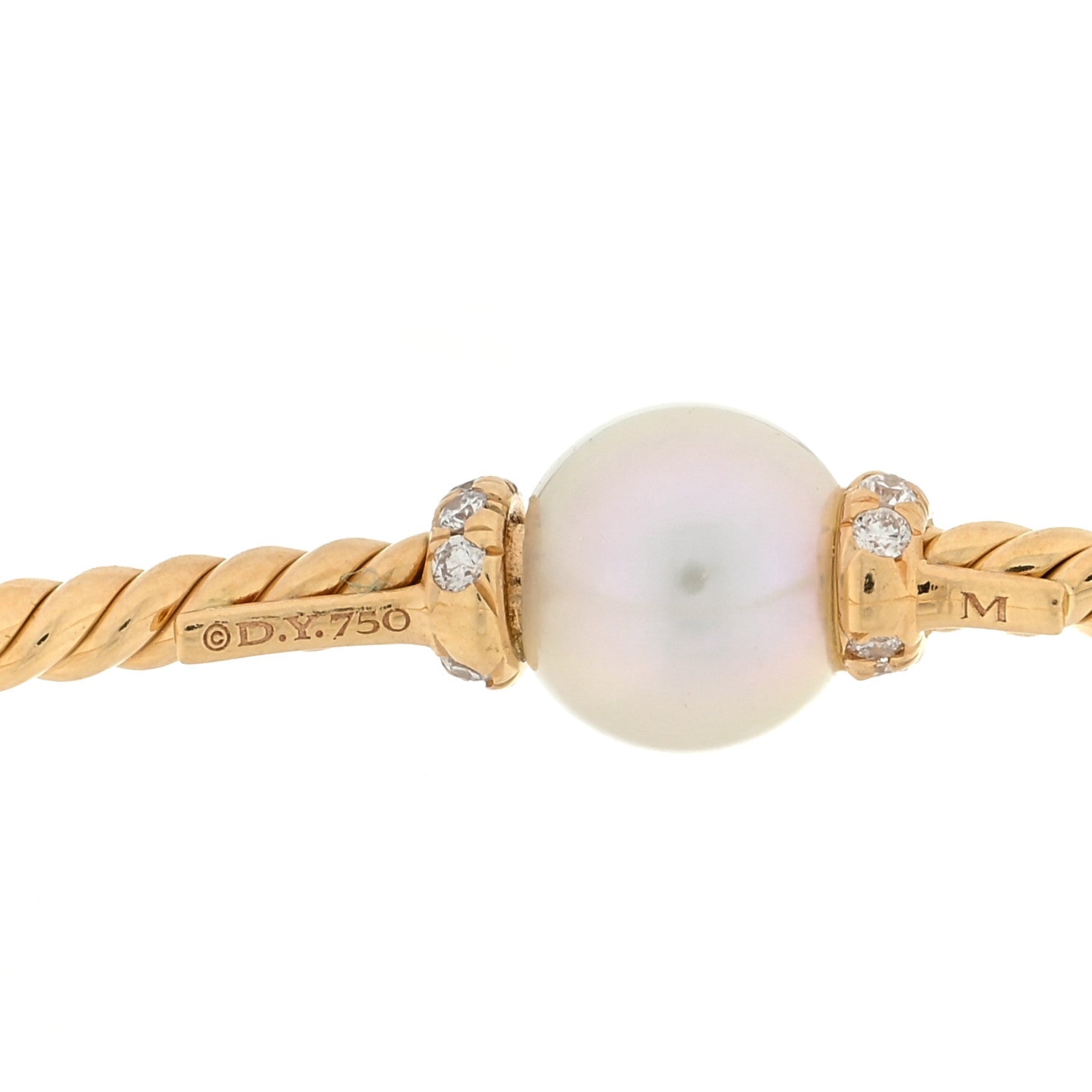 David Yurman 18K Yellow Gold 7mm Solari Station Bracelet 3 of 3
