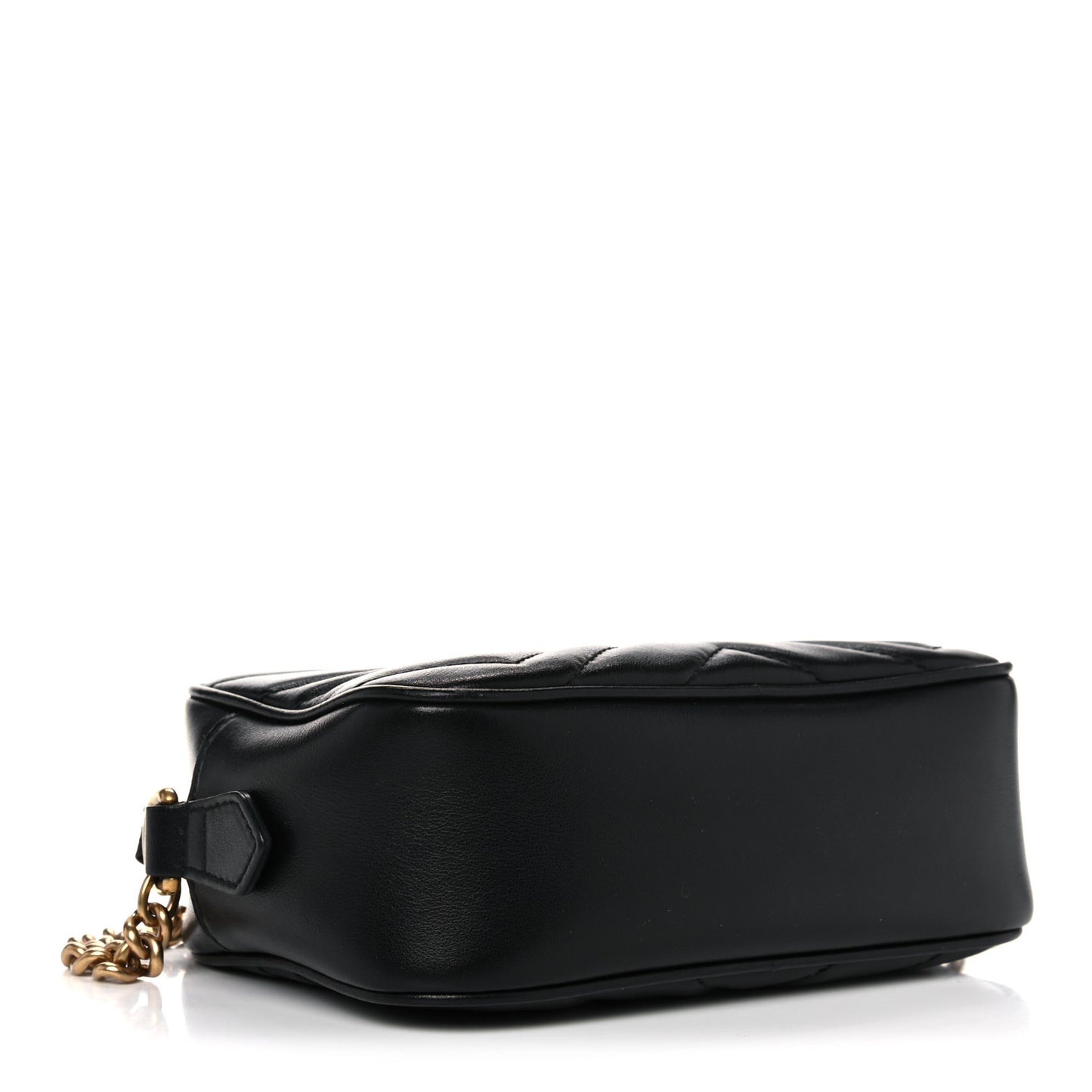Calfskin Matelasse Mini GG Marmont Chain Shoulder Bag Black