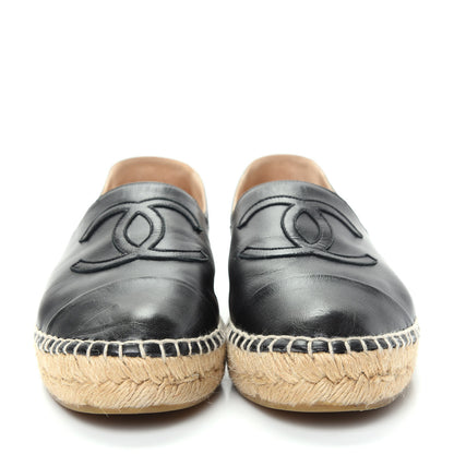 Chanel Lambskin CC Espadrilles 40 Black 2 of 11