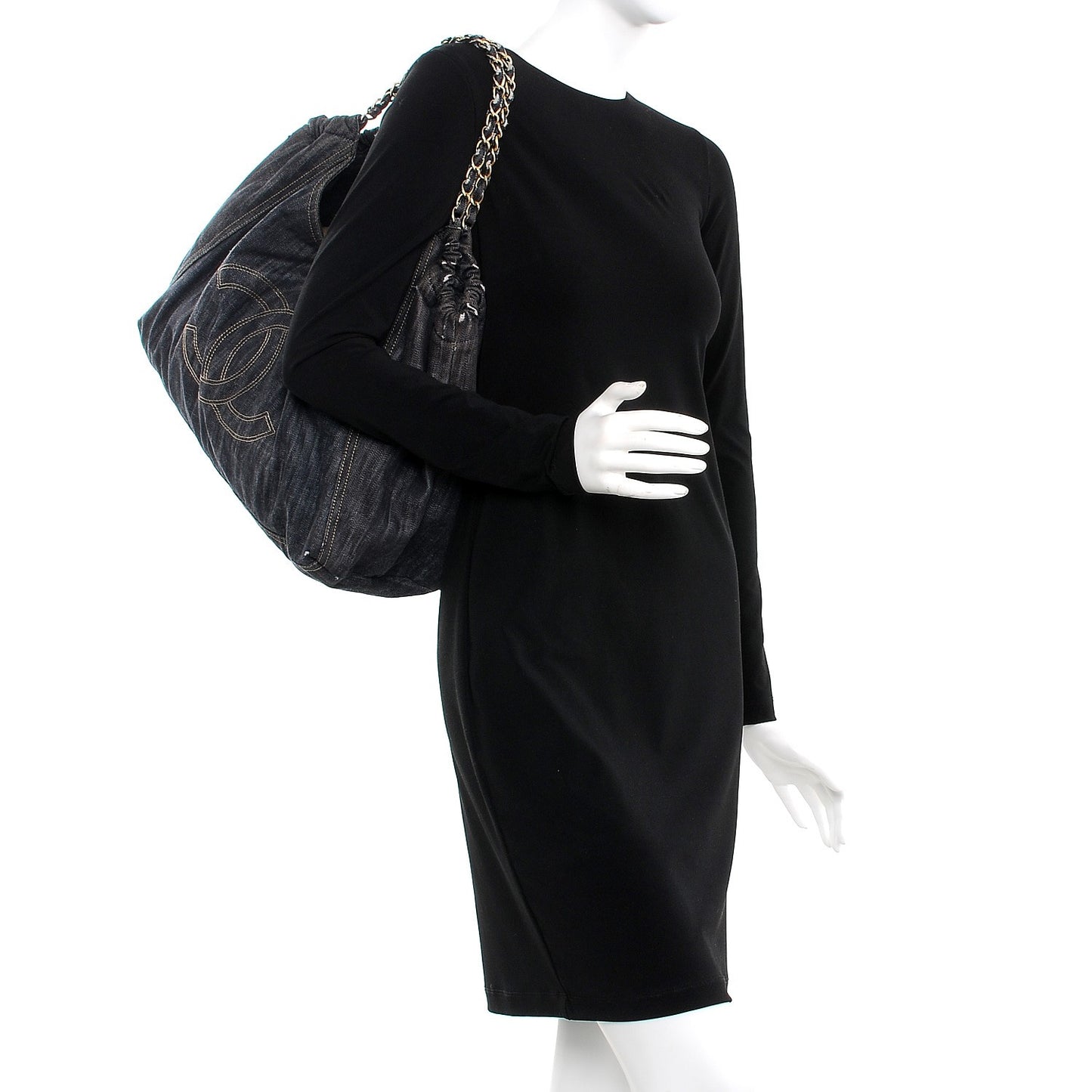 Denim XL Coco Cabas Tote Dark Blue