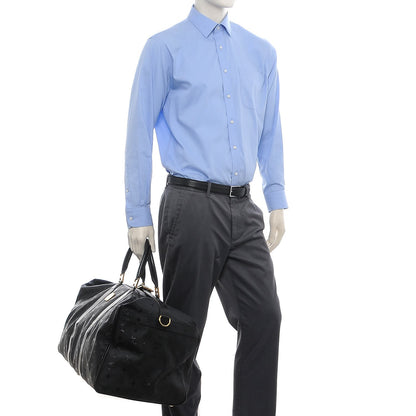 MCM Monogram Coated Canvas Weekender Black 2 of 11