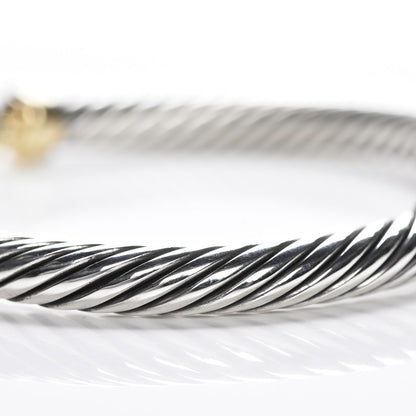 David Yurman Sterling Silver 14K Yellow Gold 5mm Metro Cable Bracelet 6 of 6