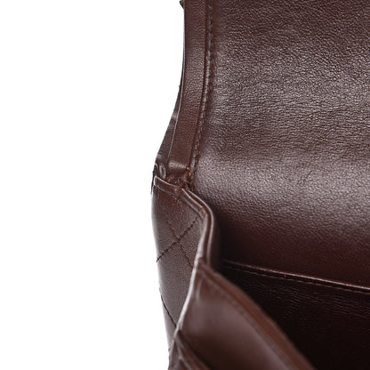 Chanel Lambskin Quilted Medium Double Flap Brown 11 of 19
