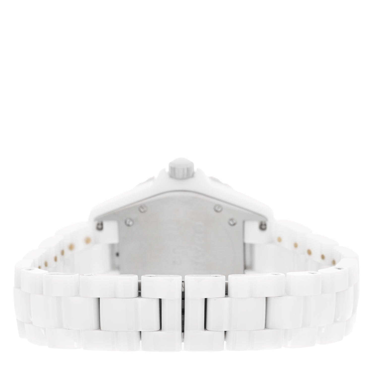 Chanel Stainless Steel Ceramic Diamond 38mm J12 Automatic Watch White 3 of 5