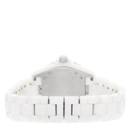 Chanel Stainless Steel Ceramic Diamond 38mm J12 Automatic Watch White 3 of 5