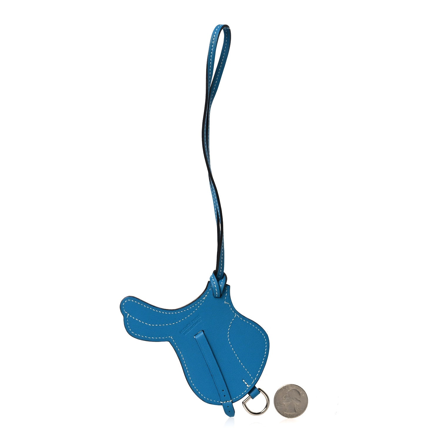 Hermes Swift Paddock Selle Horse Saddle Bag Charm Turquoise 2 of 3
