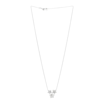 Graff 18K White Gold Diamond Wildflower Cluster Pendant Necklace 3 of 4