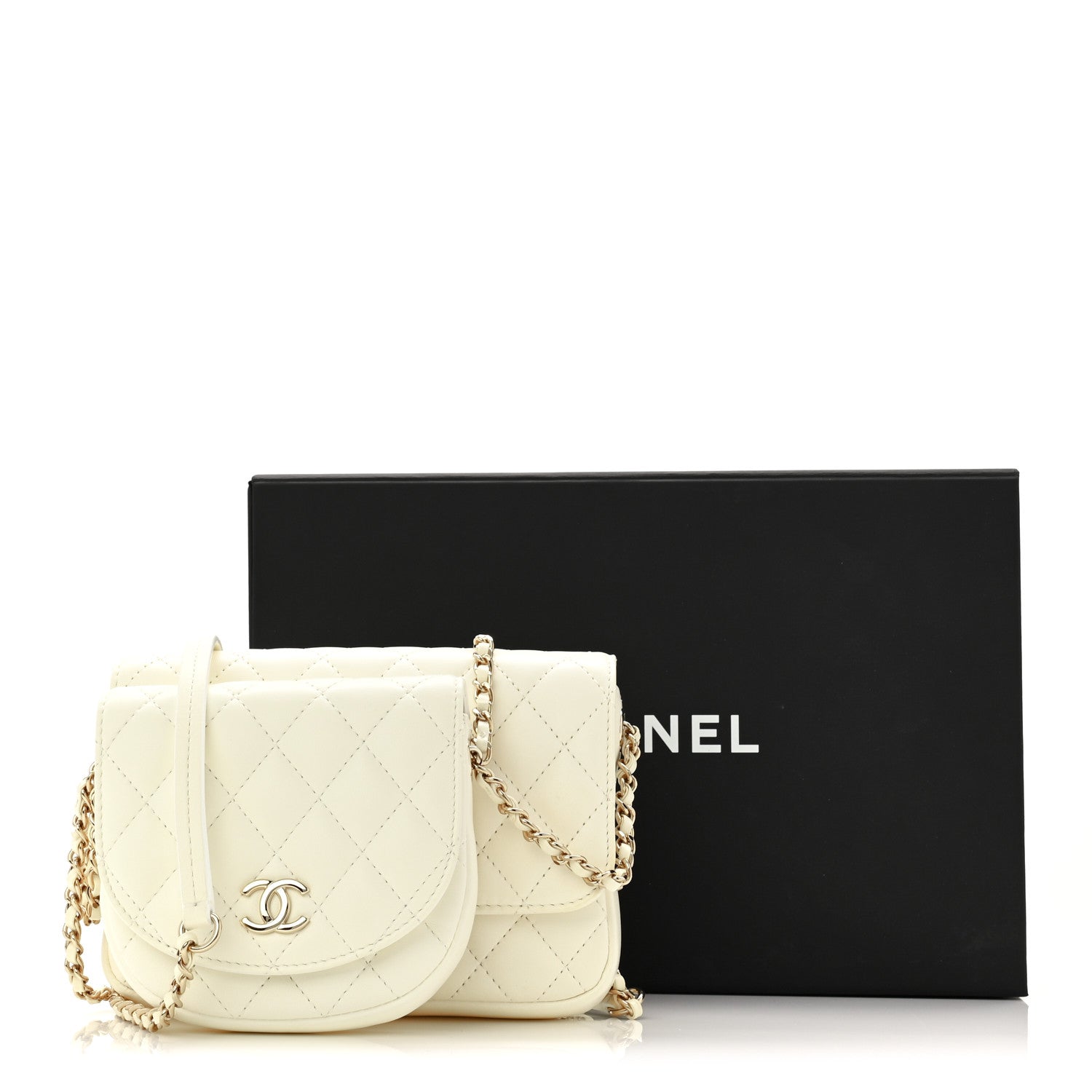 Chanel Lambskin Quilted Side Packs White 12 of 12