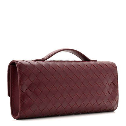 Bottega Veneta Nappa Intrecciato Long Andiamo Top Handle Clutch Barolo 3 of 6