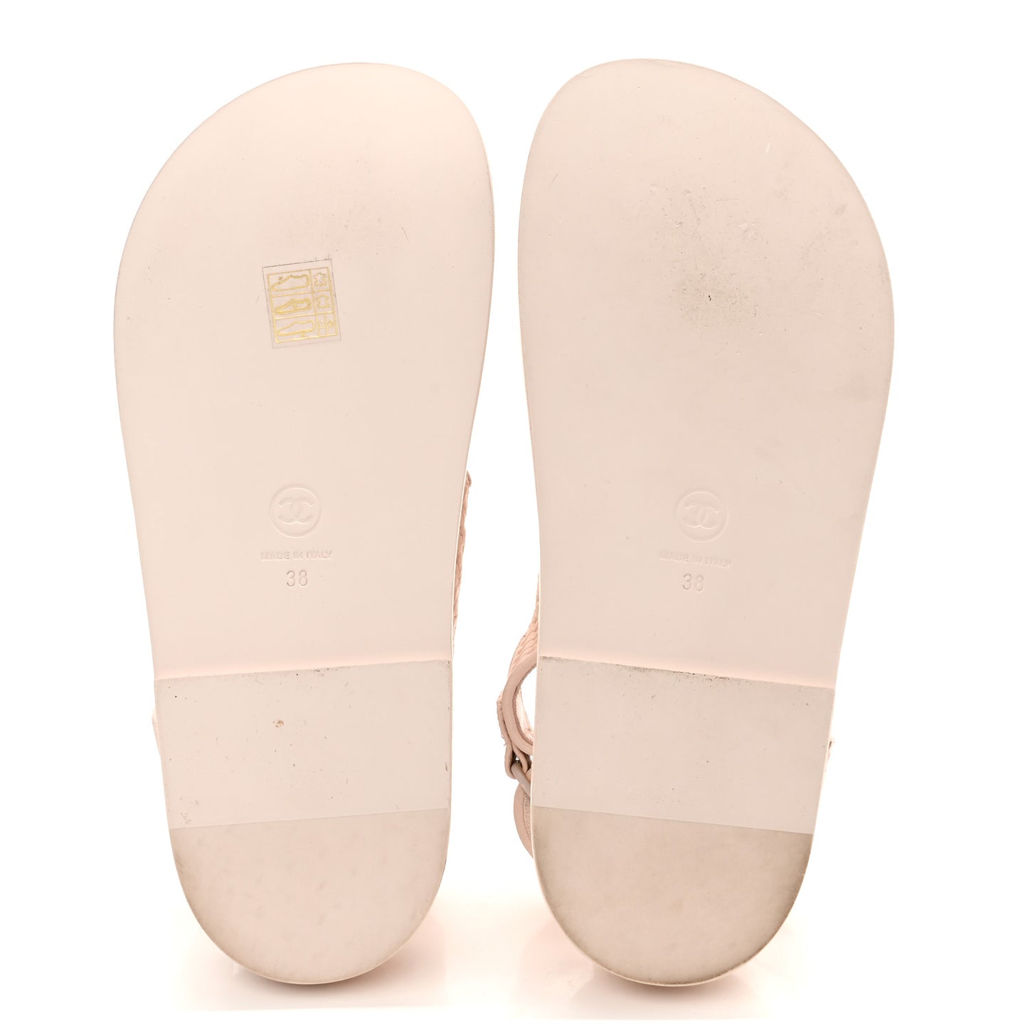 Calfskin Printed Velcro Dad Sandals 38 Pink