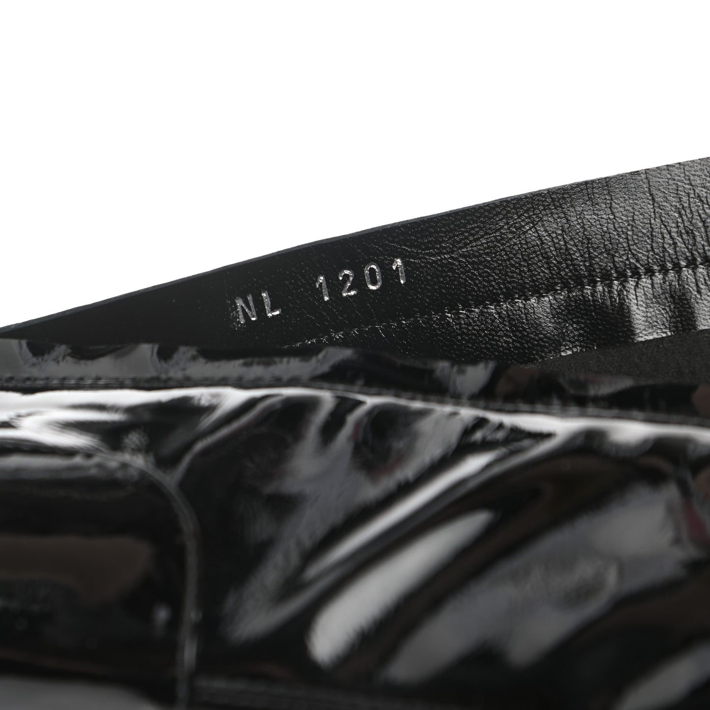 Patent Silhouette Ankle Boots 36 Black