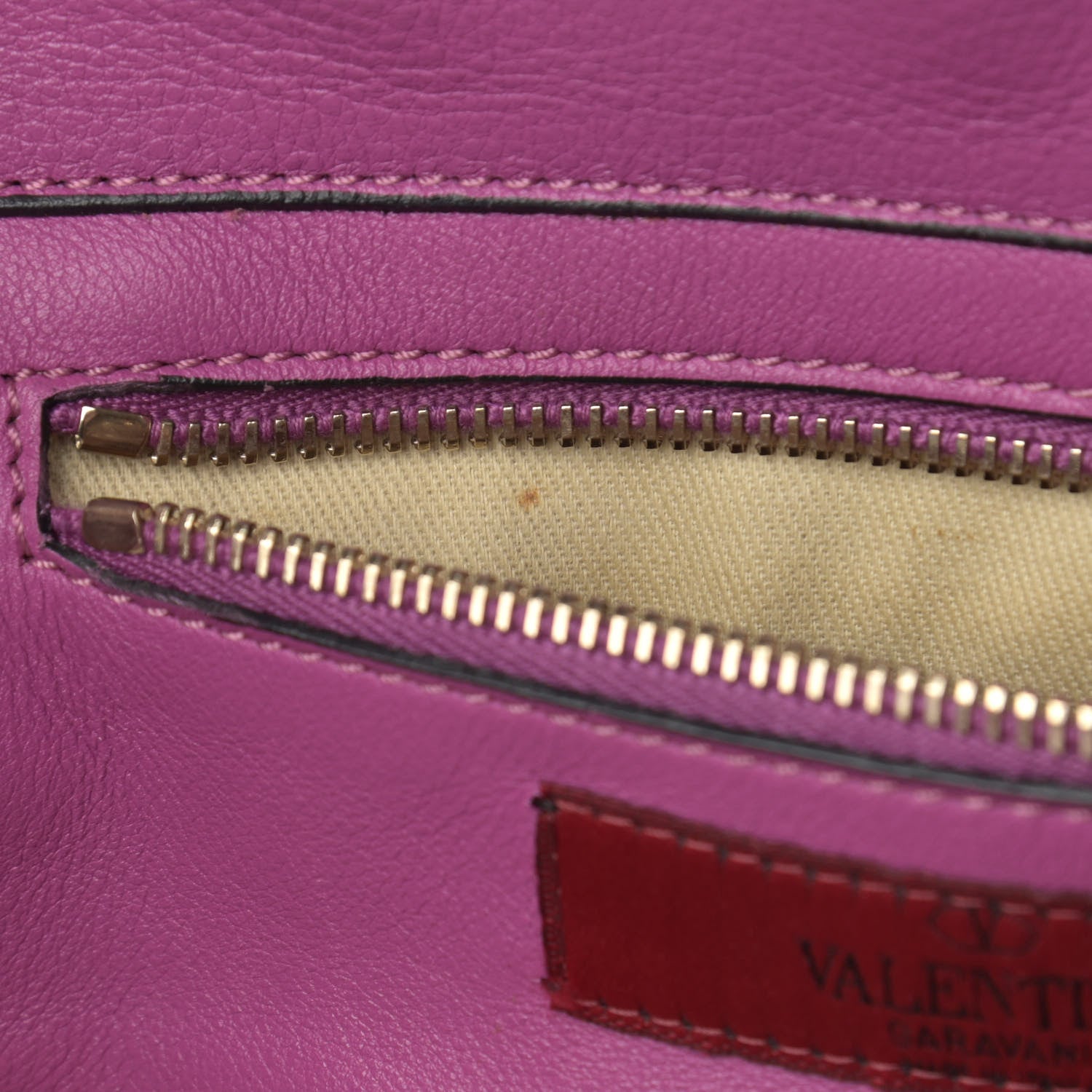 Valentino Garavani Vitello Small Rockstud Tote Purple Violet 11 of 16