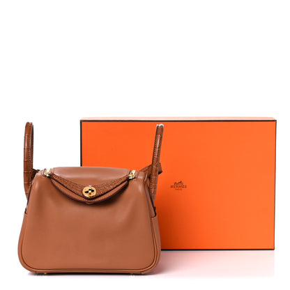 Hermes Matte Alligator Swift Mini Touch Lindy 20 Gold 13 of 13