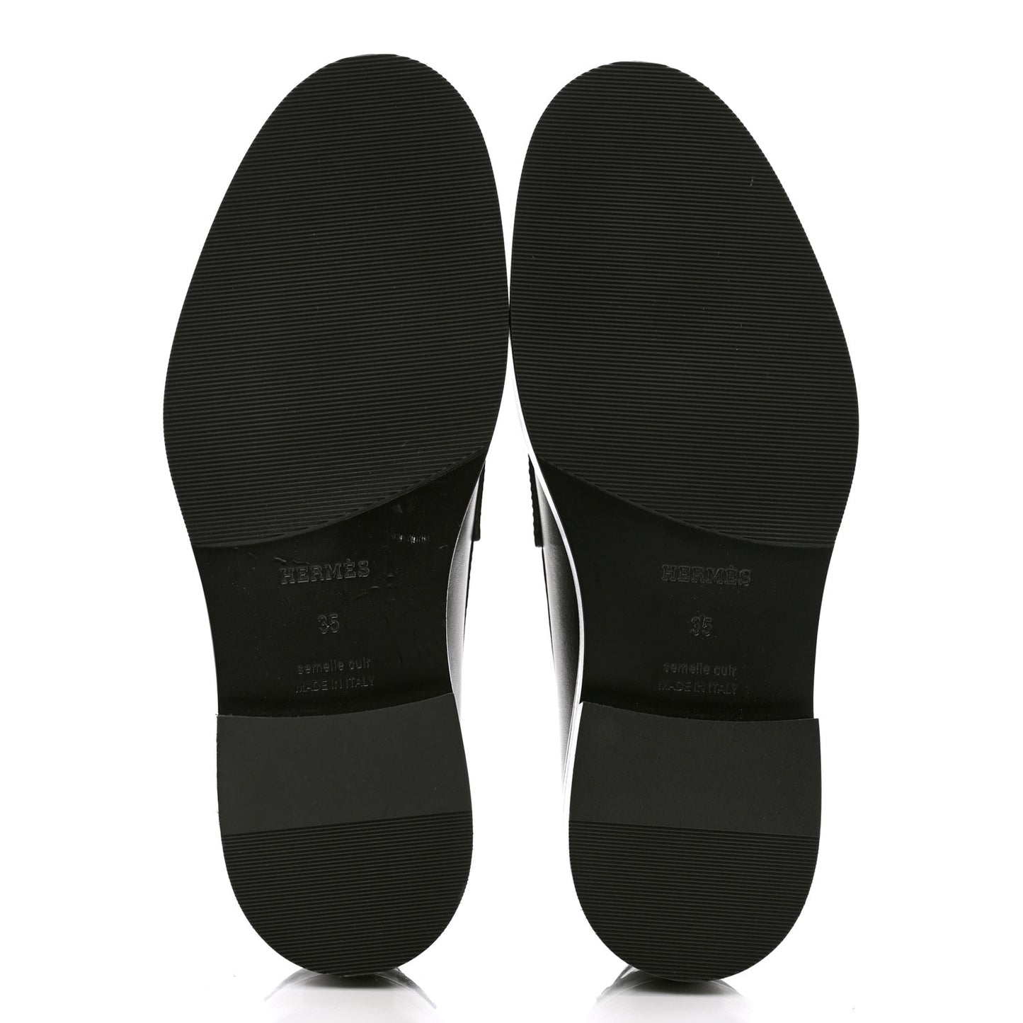 Calfskin Womens Hot Loafer 35 Black