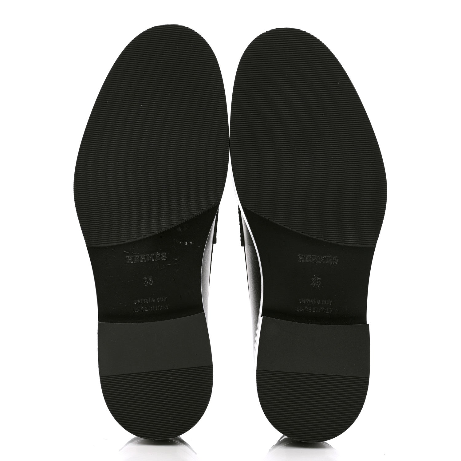 Hermes Calfskin Womens Hot Loafer 35 Black 5 of 9
