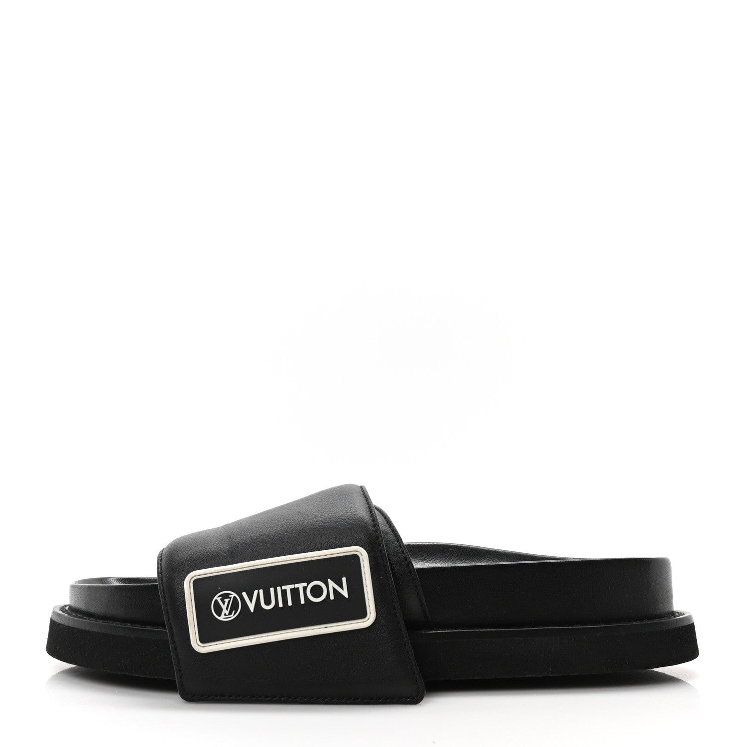 Louis Vuitton Calfskin Womens Pool Pillow Sunset Mules 37.5 Black 1 of 9