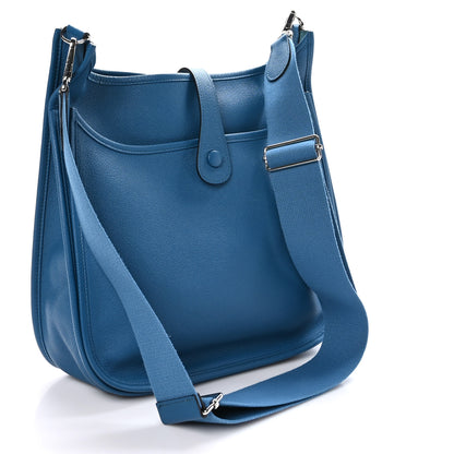 Hermes Courchevel Evelyne GM Bleu France 3 of 10