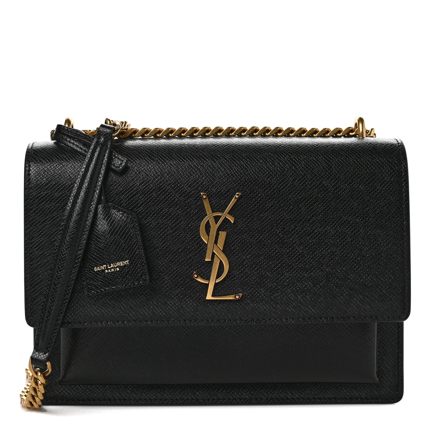 Coated Bark Calfskin Medium Monogram Sunset Black