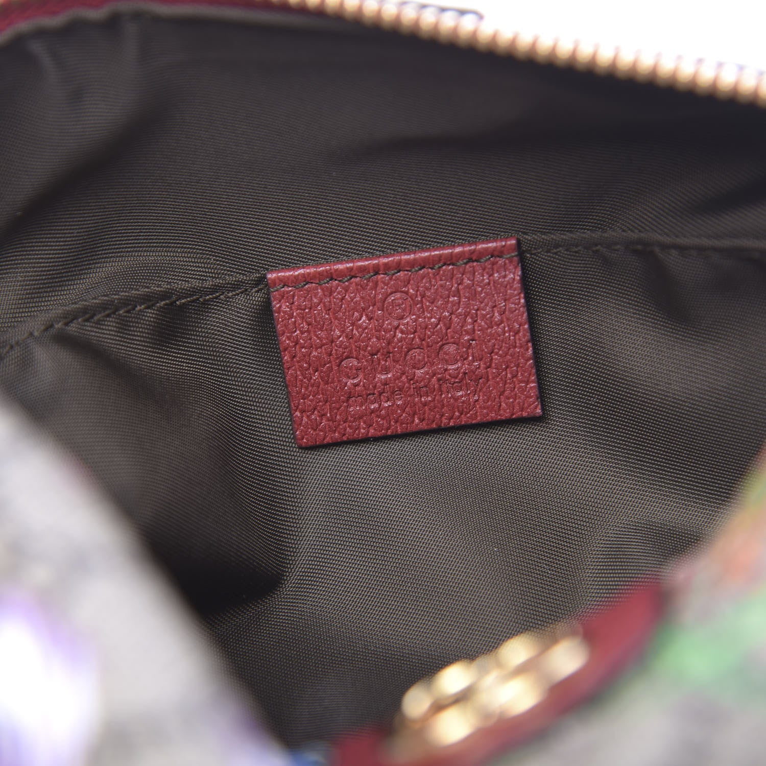 Gucci Soft GG Supreme Monogram Flora Calfskin Medium Ophidia Cosmetic Case Beige Ebony Multicolor Rosso 6 of 9