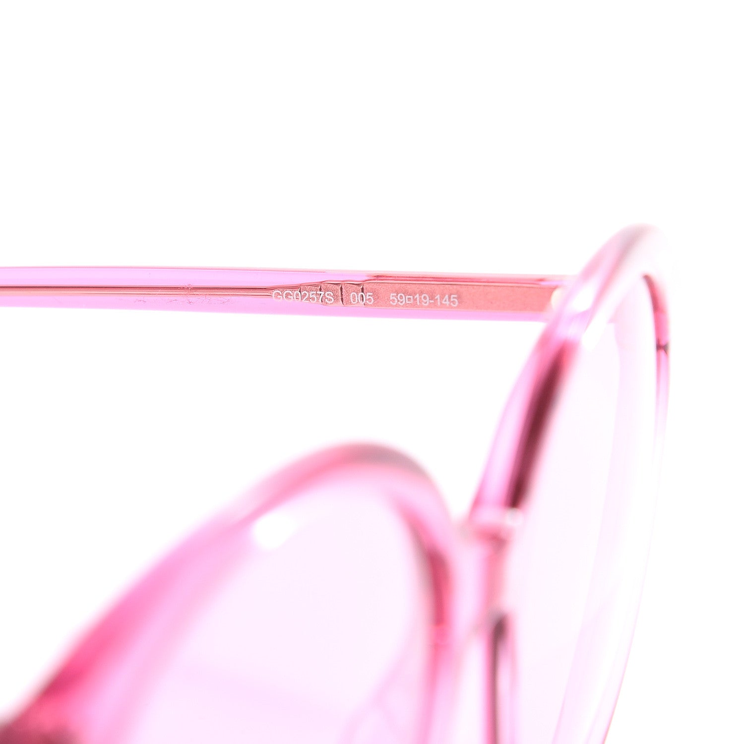 Gucci Acetate GG Sunglasses GG0257S Pink 5 of 7