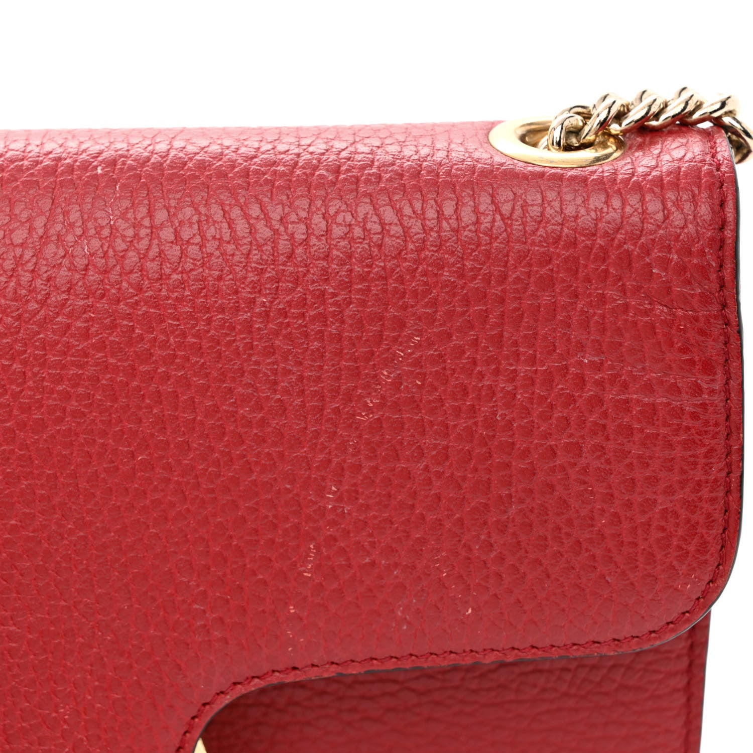 Gucci Dollar Calfskin Small Interlocking G Shoulder Bag Red 13 of 13